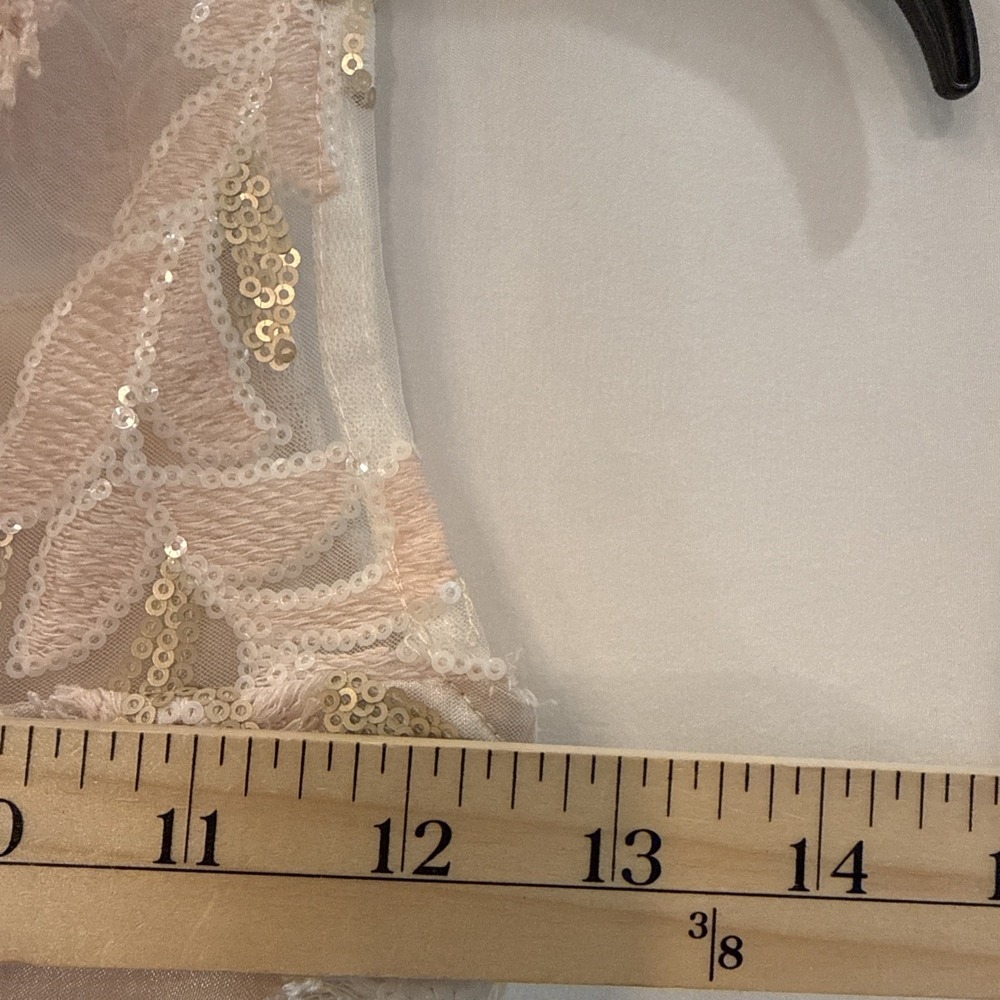 Rare Editions Girls 10 Dress Pink Sparkly Flowers Sleeveless Party Dress Flaw - Picture 3 of 6